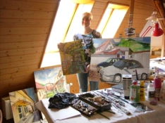 in meinem temporären Atelier