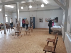 Mein Ausstellungsraum mit BesucherInnen