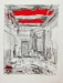 "verwundet” Bleistift und Papierschnitt auf Papier, ca. 25 x 20 cm, 2018