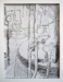 “Alte Ölmühle 1” Bleistift/Papierschnitt in mehreren Ebenen in Kasten, 43 x 33 cm, 2013