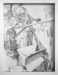 “Alte Ölmühle 2” Bleistift/Papierschnitt in mehreren Ebenen in Kasten, 43 x 33 cm, 2013