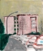 Harburger Hochhaus, Mischtechnik auf Hartfaser, 24 x 20 cm, 2007